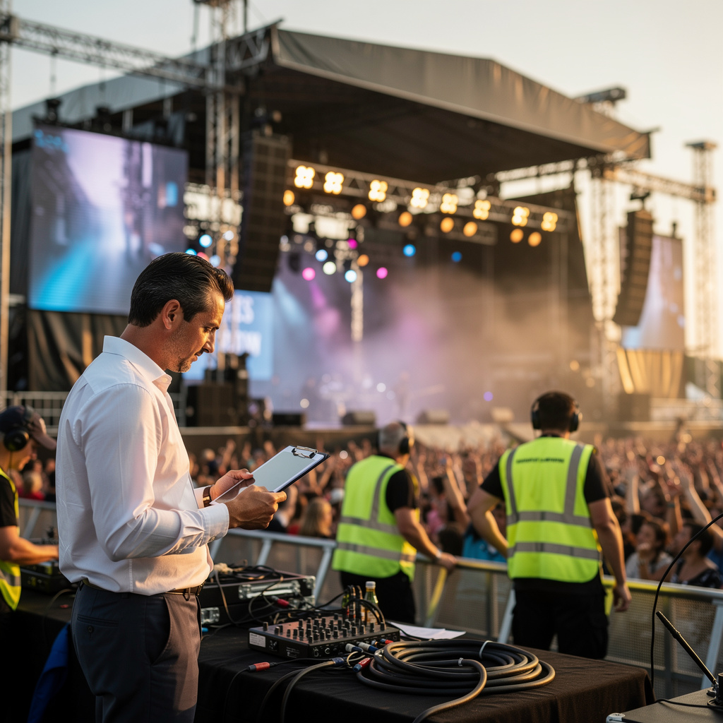 KiiiKiii performance or festival stage stock image, to be sourced by the publishing worker