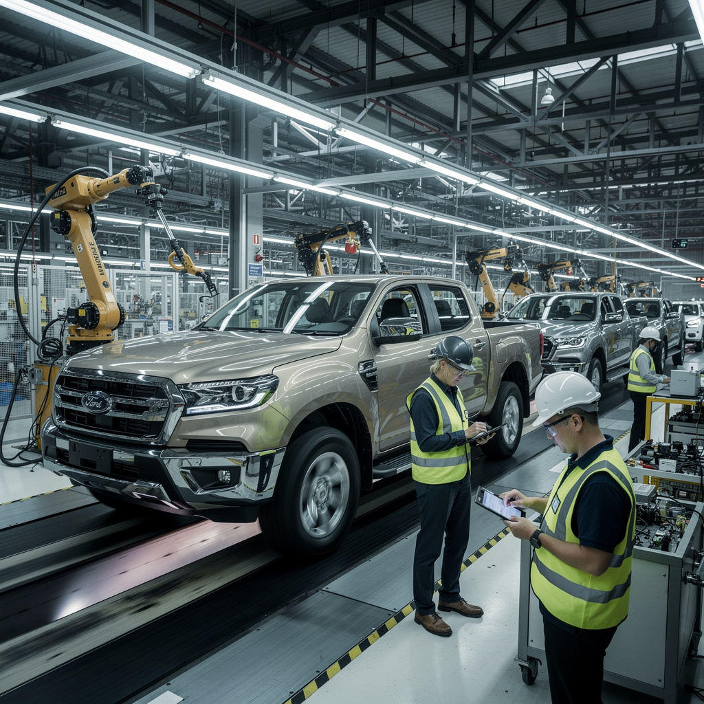 pickup truck assembly line factory