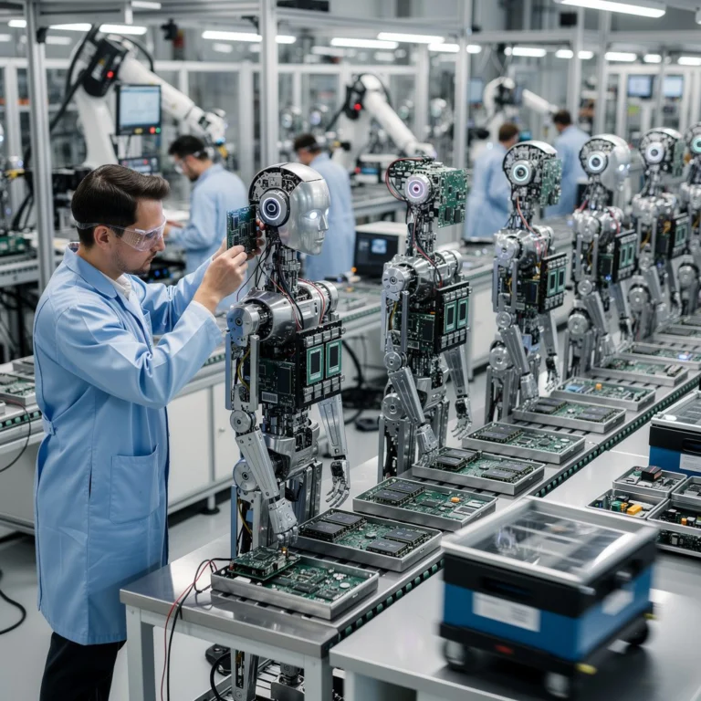 humanoid robot sensors factory floor