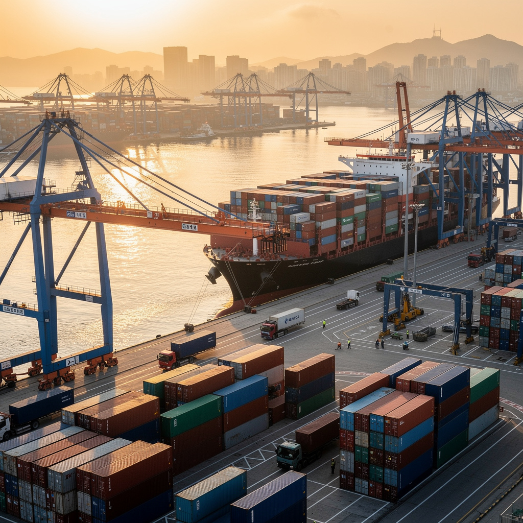 container ship export port terminal