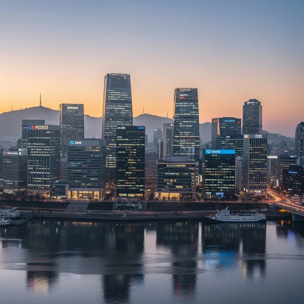 seoul city skyline business district