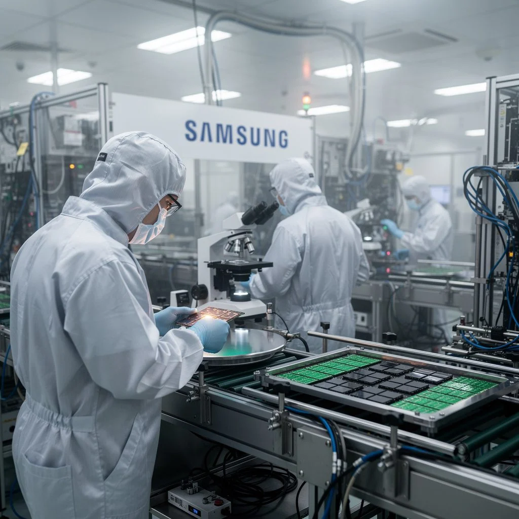 semiconductor memory chip production line