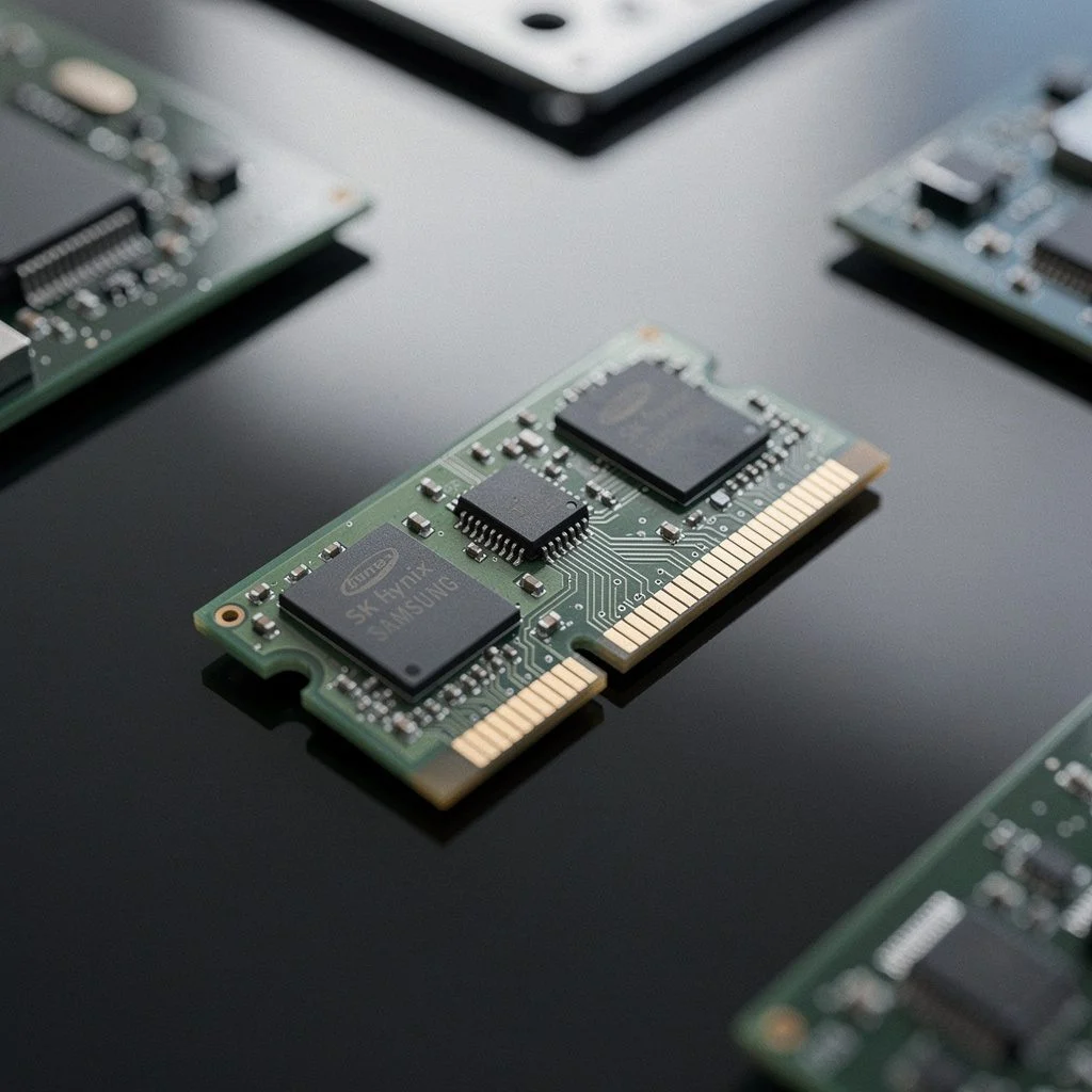 memory chip module close-up